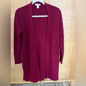 Women’s Bedford Open Front Long Sleeve Sweater Cardigan - Size S